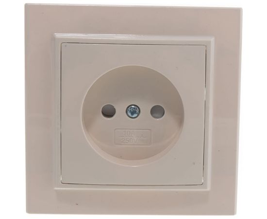 Розетка STEKKER 1-местн.б/з 220В 10А с защитн. шторкой серия Эрна слоновая кость PST10-9009-02 39235 – изображение 6