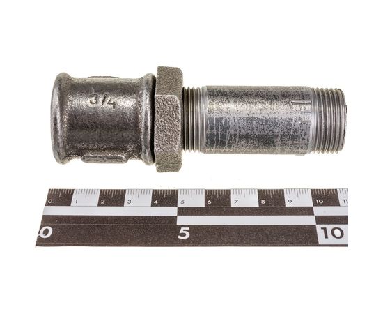 Сгон ДТРД стальной, в сборе с муфтой и контргайкой чугунными Ду 20 (3/4"") L-110 12200110 – изображение 6