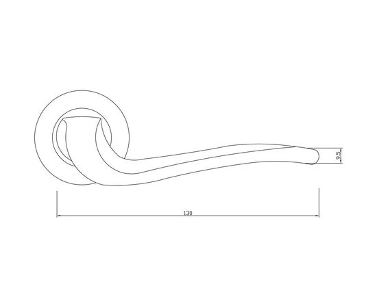 Дверная ручка RENZ Моретти матовый супер белый/хром блестящий, 2 шт. INDH 424-08 MSW/CP – изображение 6
