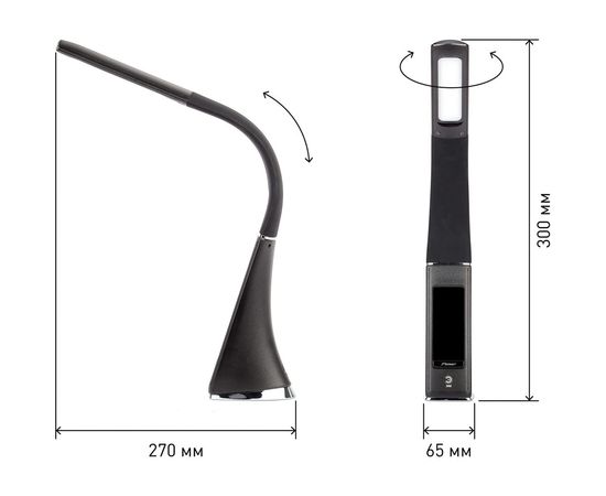 Настольный светильник ЭРА NLED-461-7W-BK черный Б0031609 – изображение 8
