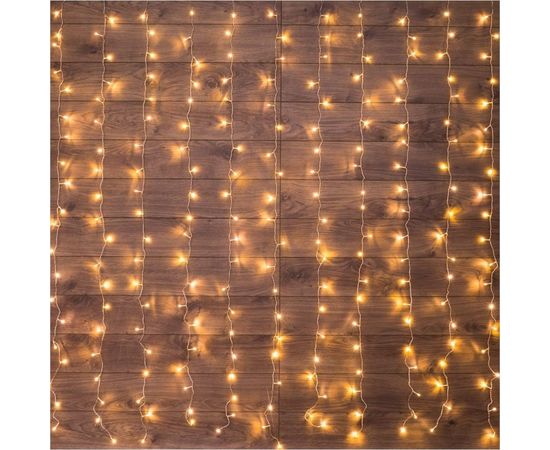 Гирлянда Neon-Night дождь (занавес) 1.5х1 м, прозрачный ПВХ, 96 LED тепло-белые, IP20 235-026 