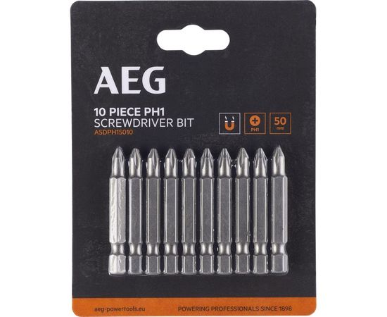 Биты 10 шт, РН1, 50 мм AEG ASDPH15010 4932479513 