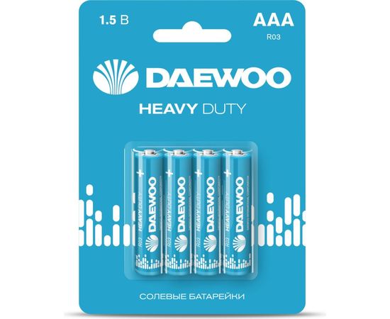 Солевая батарейка DAEWOO R03 Heavy Duty 2021 BL-4 5029361 