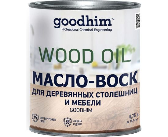 Масло-воск для деревянных столешниц и мебели Goodhim можжевельник, 0,75 л 24436 