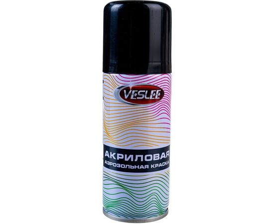 Аэрозольная краска Veslee 100ml цвет черный матовый VL-P2E 7021 