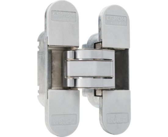 Скрытая петля CEMOM MOATTI ESTETIC 80/A 3D матовый хром, регулируемая, вес полотна 80кг, 29x111,5мм 51520 