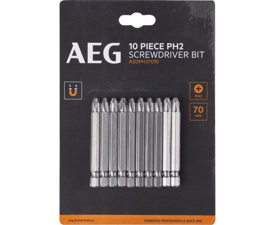 Биты 10 шт, РН2, 70 мм AEG ASDPH27010 4932479507 