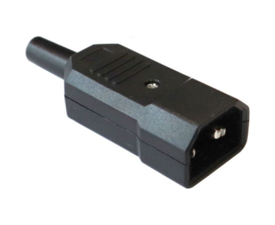 Электрическая кабельная вилка LANMASTER IEC 60320, C14, 10A, 250V, разборная, черная LAN-IEC-320-C14 