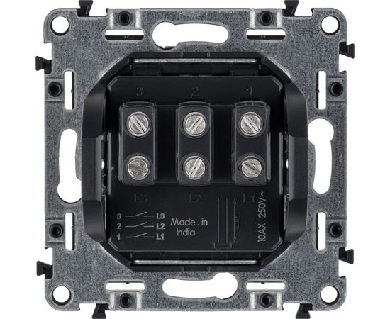 Механизм выключателя Legrand 3-кл. СП Valena Life 10А IP20 250В 10АХ Leg 752503 413958 – изображение 2