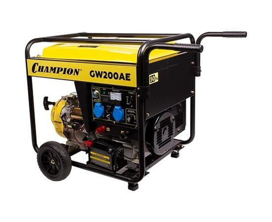 Бензиновый сварочный генератор, 5/5.5 Квт, 200А, 100кг Champion GW200AE – изображение 2