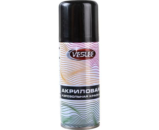 Аэрозольная краска Veslee 100ml цвет черный матовый VL-P2E 7021 – изображение 2