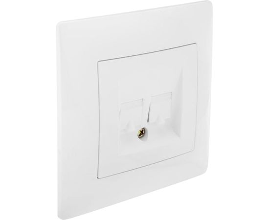Компьютерная розетка GUSI ELECTRIC Bravo RJ45, двойная, СУ, белый С10К2-001-СБ – изображение 2