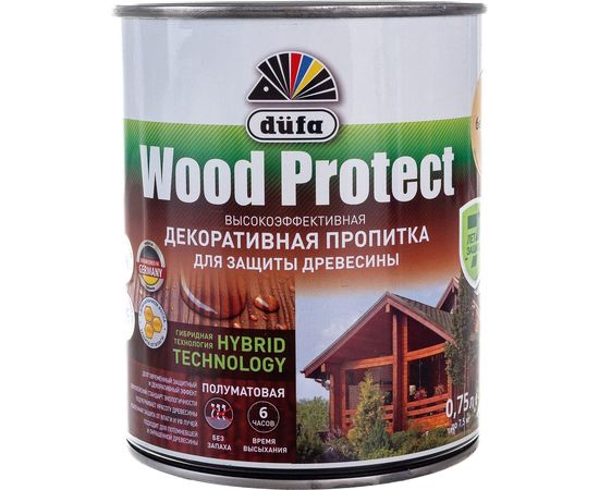 Пропитка для защиты древесины Dufa Wood Protect бесцветный 750 мл МП000015760 – изображение 2