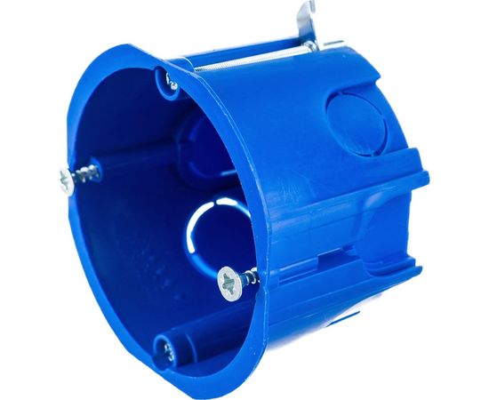 Установочная коробка для г/к Экопласт D-68x45 мм, с металлическими лапками, синий IP30 44663-1 – изображение 2