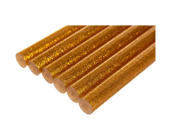 Стержни клеевые золотистые с блестками (6 шт; 11х200 мм) TUNDRA 4967887 – изображение 2