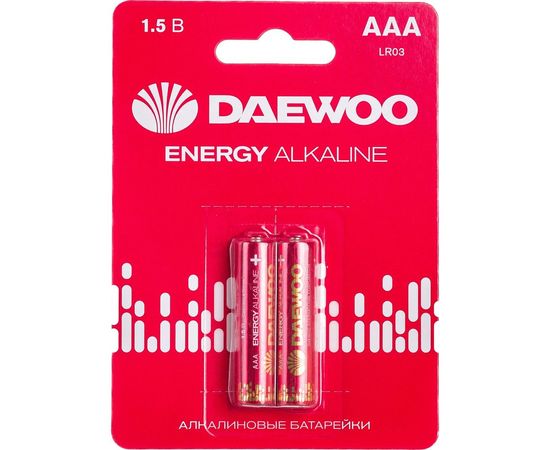 Алкалиновая батарейка DAEWOO LR03 ENERGY Alkaline 2021 BL-2 5029873 – изображение 3