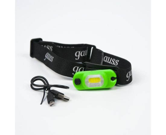 Налобный фонарь Gauss модель GFL408 3W 150lm Li-ion 300mAh LED 1/12/72 GF408 – изображение 3