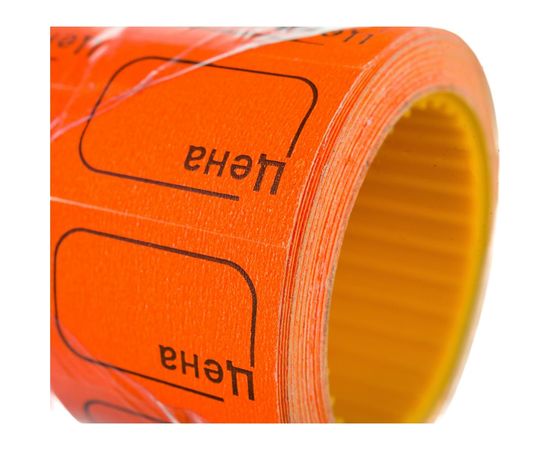 Этикет-лента BRAUBERG оранжевая, комплект 5 рулонов по 250 шт, 30х20 мм 123589 – изображение 3
