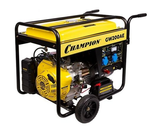 Бензиновый сварочный генератор, 5/5.5 Квт, 200А, 100кг Champion GW200AE – изображение 3