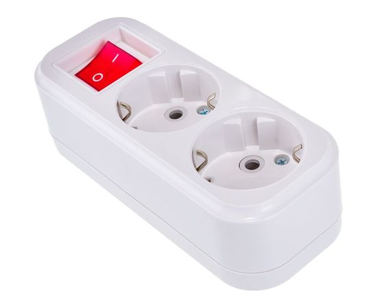 Переносная разборная розетка с выключателем IEK К02В, 2 места, CLASSIC KYP11-16-02-00-ZK – изображение 4