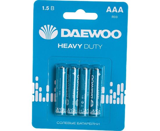 Солевая батарейка DAEWOO R03 Heavy Duty 2021 BL-4 5029361 – изображение 4