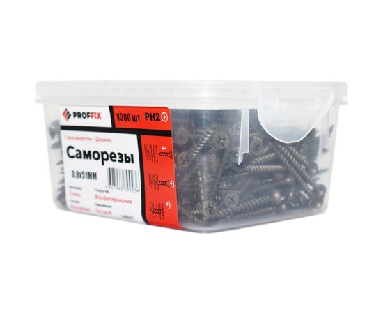 Усиленный саморез PROFFIX СГД 3,8х51 300 шт - контейнер 146441 – изображение 5