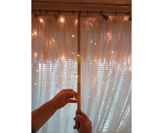 Гирлянда Neon-Night дождь (занавес) 1.5х1 м, прозрачный ПВХ, 96 LED тепло-белые, IP20 235-026 – изображение 5