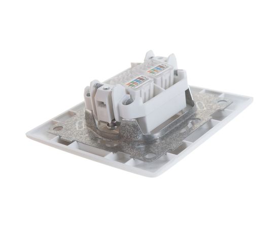 Компьютерная розетка GUSI ELECTRIC Bravo RJ45, двойная, СУ, белый С10К2-001-СБ – изображение 6