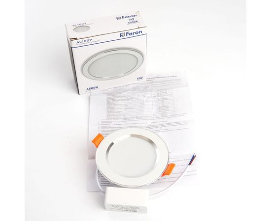 Встраиваемый светодиодный светильник FERON AL1527 5W, 4500K, 400Lm, белый 41194 – изображение 9