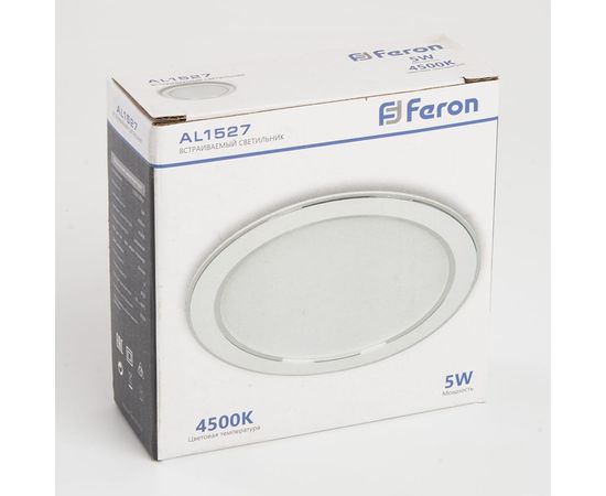 Встраиваемый светодиодный светильник FERON AL1527 5W, 4500K, 400Lm, белый 41194 – изображение 10