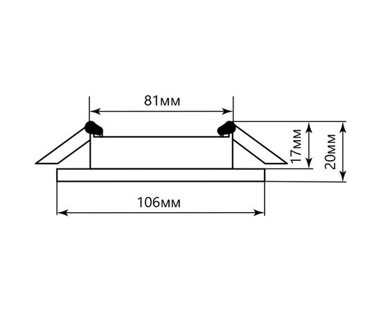 Встраиваемый потолочный светильник FERON 15W 230V GX53, черный хром, без лампы, DL53 28947 – изображение 10