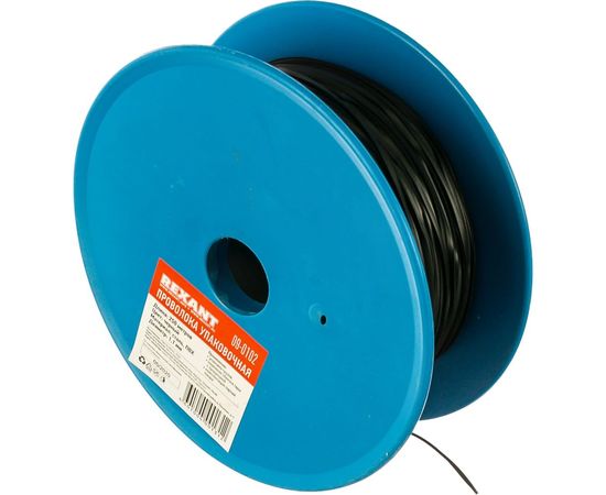 Упаковочная проволока в ПВХ REXANT черная, бухта 250 м 09-0102 