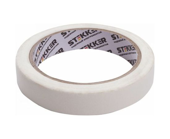 Малярная лента STEKKER 18мм, длина 40м, на бумажной основе, белая 39153 
