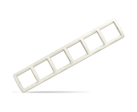 Рамка UNIVersal Валери 6-ти местная, горизонтальная, слоновая кость ivory 1041 