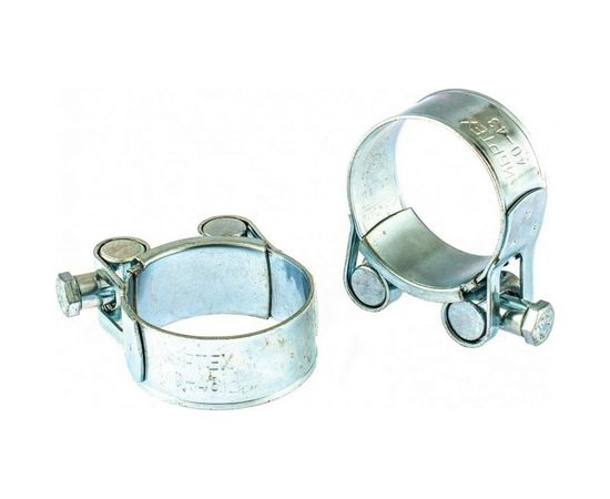 Металлические хомуты СИБРТЕХ, силовые, 40-43мм, ширина 20мм, шарнирный, W1, 2шт 47525 