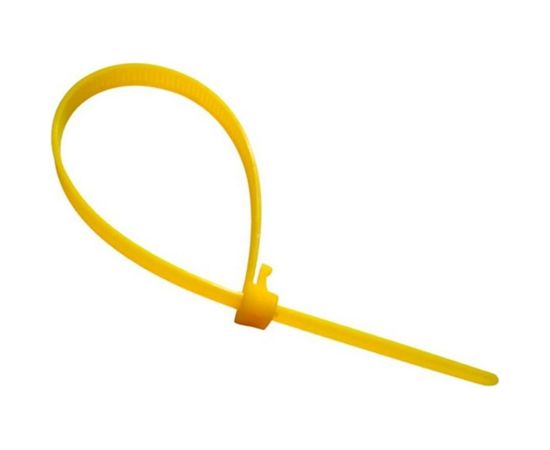 Нейлоновые хомуты РемоКолор желтые многоразовые 200 х 7,2 мм, 50 47-5-200 