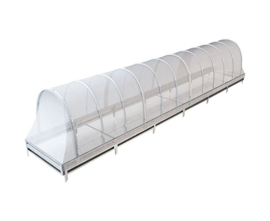 Арочный парник со спанбондом на грядке 19 см Delta-Park 6 м 3004001_3 