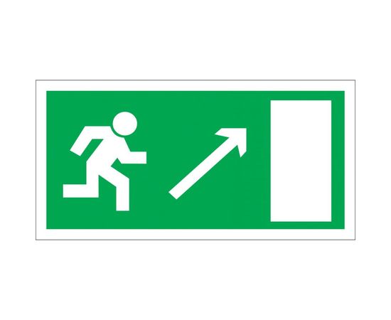 Знак Направление к эвакуационному выходу Стандарт Знак Е05 направо вверх, 100x200 мм, пленка ПП 00-00026276 