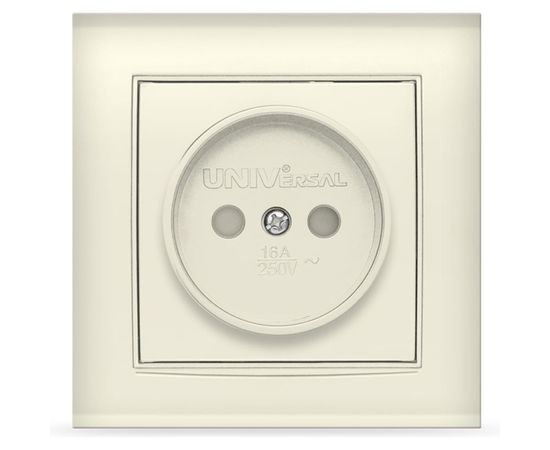 Розетка UNIVersal Бриллиант б/з з/ш слоновая кость ivory 7948813 