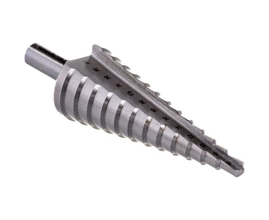 Ступенчатое сверло по металлу Курс HSS 13 ступеней 6-30 мм 36403 