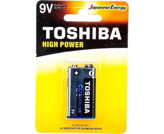 Алкалиновый элемент питания Toshiba 6LR61 1/card 545 