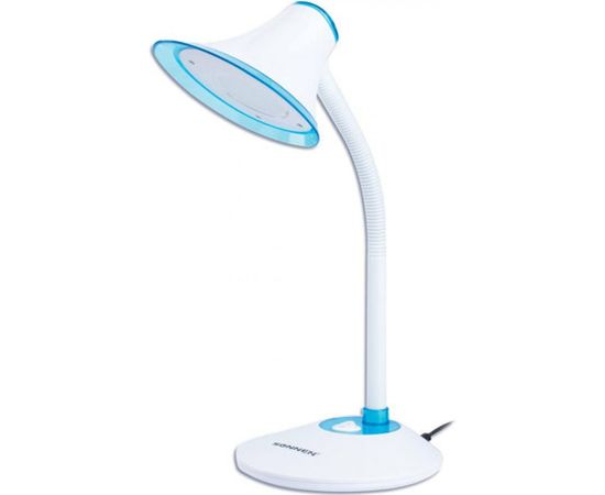 Настольный светильник SONNEN OU-608, на подставке, светодиодный, 5 Вт, белый/синий, 236669 