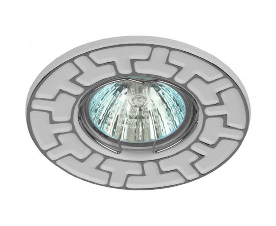 Штампованный светильник ЭРА ST5 CH/WH MR16,12V/220V, 50W белый/хром Б0036484 