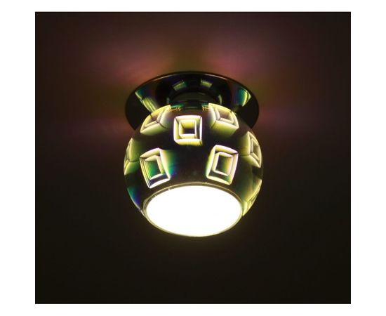 Светильник ЭРА DK88-2 декор 3D квадрат G9,220V, 35W, серебро/мультиколор Б0032366 – изображение 2