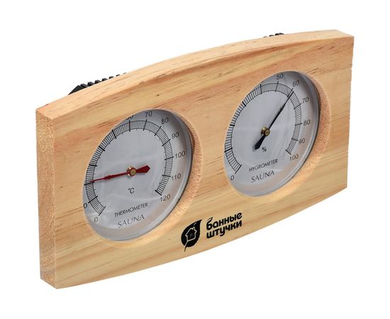 Термометр с гигрометром для бани и сауны Банные Штучки Банная станция 24.5х13.5х3 см 18024 – изображение 2
