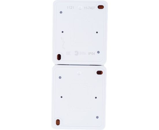 Вертикальный блок: розетка + выключатель ЭРА 11740701, IP54, 16A250В, ОУ, Эксперт Б0036004 – изображение 2