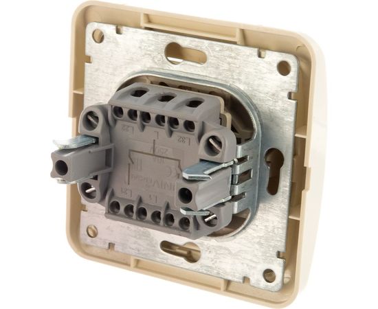 Выключатель UNIVersal Валери 2 клавиши, с подсветкой, слоновая кость ivory Б-В0123 – изображение 2