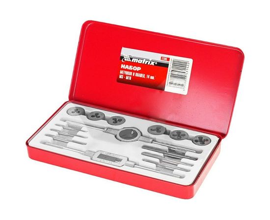 Набор метчиков и плашек М3 - М10, 14 шт. MATRIX MASTER 77345 – изображение 2
