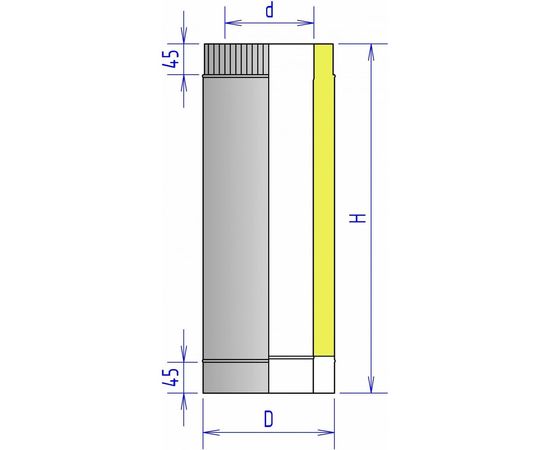 Труба 2Т ФЕНИКС ДЫМОХОДЫ 500 150, 409 1.0, 250, 430 000002718 – изображение 2