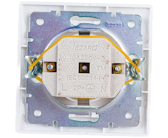 Розетка LEZARD MIRA с/ з керамика белый с белой вставкой 701-0202-122 – изображение 2